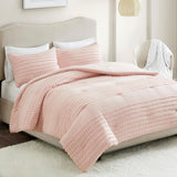 Comfort Spaces Cotton Comforter Set Jacquard Pom-Pom Tufts Design Queen Size