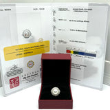 PT900 South Sea Pearl=11mm Diamond=0.72CT Ring with Cert