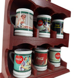 Collectable Coca Cola Miniature Mugs with rack