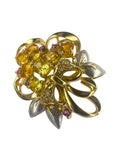 Color Sapphire Brooch