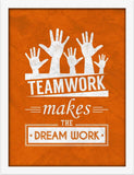 Poster Hub Teamwork Makes The Dream Work Motivational Art Decor