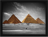 Poster Hub Pyramid Giza Black and White Color Splash Art Decor
