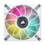 CORSAIR ML120 RGB Elite 120mm Magnetic Levitation RGB Fan With AirGuide Single Pack White Frame