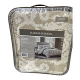 Harbor House 100% Cotton Duvet Set - Trendy Tufted Textured Design, All Season Cozy Bedding Modern Comforter Cover, Matching Shams, Suzanna Taupe King(106"x90") 3 Piece