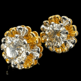 Diamond Earrings 18K yellow gold D2=2.24 / 5.09gm