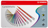 STABILO 14606 Carbothello Chalk Pastel Coloured Pencils Metal Box Pack Of 60