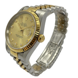 Rolex Datejust 16233 36mm Automatic Half Gold Diamond Gold Dial Watch