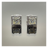 18k White Gold Natural Diamond Earring