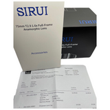 Sirui 75mm T2.9 Full Frame 1.6x Anamorphic Lens (Sony fe)