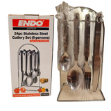 Endo 24pcs Stainless Steel Cutlery Set