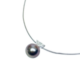 18KWG South Sea Pearl=12.5MM , D1-EST=0.7CT Lady Necklace