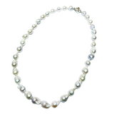 Baroque Pearl Necklace ,Silver Clasp