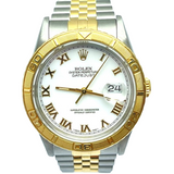 Rolex 16263 Datejust 36 Turn-O-Graph Half Gold Men's Watch