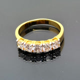 50% Off! 18K Yellow Gold Brilliant Cut Diamond D5=0.97ct Ring 3.65gm