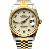 Rolex 16233 Datejust Computer Dial Halfgold Automatic Watch