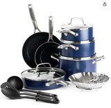 Blue Diamond Cookware Ceramic Nonstick Cookware Pots and Pans Set, 14 Piece,CC001951-001