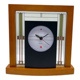 Bulova B7756 Willits Frank Lloyd Wright Table Clock, Light Cherry Finish