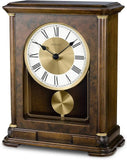 Bulova B1860 Vanderbilt Mantel Clock, Warm Walnut 12.25 x 9 x 4.75
