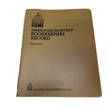 Dome 612 Bookkeeping Record, Tan Vinyl Cover, 128 Pages, 8 1/2 x 11 Pages