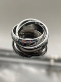 Cartier Or Amour Et Trinity 750 White Gold Ring Size 53