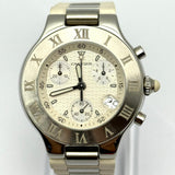 Cartier 21 Chronoscaph Ref: 2424 38mm Quartz Men's Watch