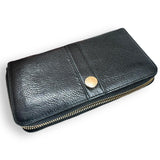 Furla Leather Long Wallet Black 20 x 10 cm