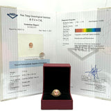 18K Yellow Gold Natural Padparadscha Sapphire (Orange/Pink Colour) Ring with Cert