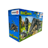 Schleich Dinosaurs, Dinosaur Gifts for Boys and Girls, Dinosaur Playset Cave and Realistic Dinosaur Figures, 7 pieces, Ages 4+