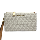 Michael Kors 34F1GJ6W4B Jet Set Logo Smartphone Wallet Vanilla