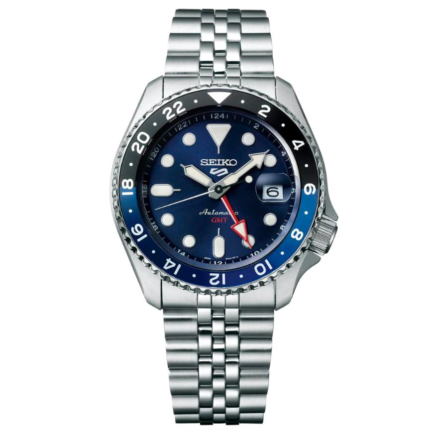 Seiko 5 Sports Gmt Series Automatic Blue Dial Stainless Steel Men s Watch SSK003