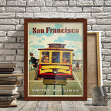 Poster Hub San Francisco Vintage Travel Art Decor