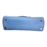 Michael Kors Blue Leather Medium Ava Top Handle Bag