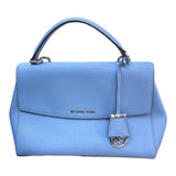 Michael Kors Blue Leather Medium Ava Top Handle Bag