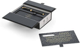 Parker 1931410 Premier Fountain Pen, Deep Black Lacquer with Gold Trim, Medium Nib with Black Ink Refilll