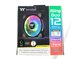Thermaltake  CL-F073-PL12SW-A Riing Duo 120mm RGB Color LED Case Radiator Fan 3Pack