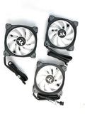 Thermaltake  CL-F073-PL12SW-A Riing Duo 120mm RGB Color LED Case Radiator Fan 3Pack