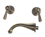 Moen T61070RB Kingsley Oil Rubbed Bronze 2 Handle Wall Mount Lavatory Lever Faucet