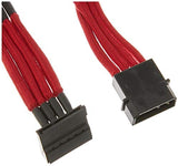 SilverStone Tek Sleeved Extension Power Supply Cable with 1 x 4-Pin to 4 x SATA Connectors 300mm
