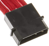 SilverStone Tek Sleeved Extension Power Supply Cable with 1 x 4-Pin to 4 x SATA Connectors 300mm