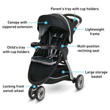 Graco Fastaction Fold Sport Click Connect Travel System, Pierce