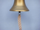 Hampton Nautical 3xglass-101 Antique Brass Hanging Ship's 11 Bell-Nautical Decor, 11 inch