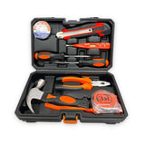 Portable General Household 9 pcs Tool Set Hand Tool Kit with Storage Case Box Hand Tool Set