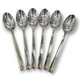 YICAN High Grade Stainless Steel Spoon 6pcs gold accent