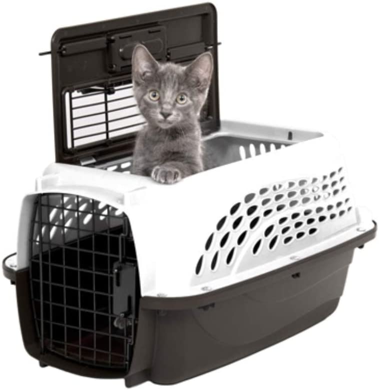 Petmate TwoDoor Small Dog Kennel & Cat Kennel Top or Front Loading Pet Carrier Great for Small Animals Made with Recycled Materials 19 inches in L For Pets up to 10 Pounds