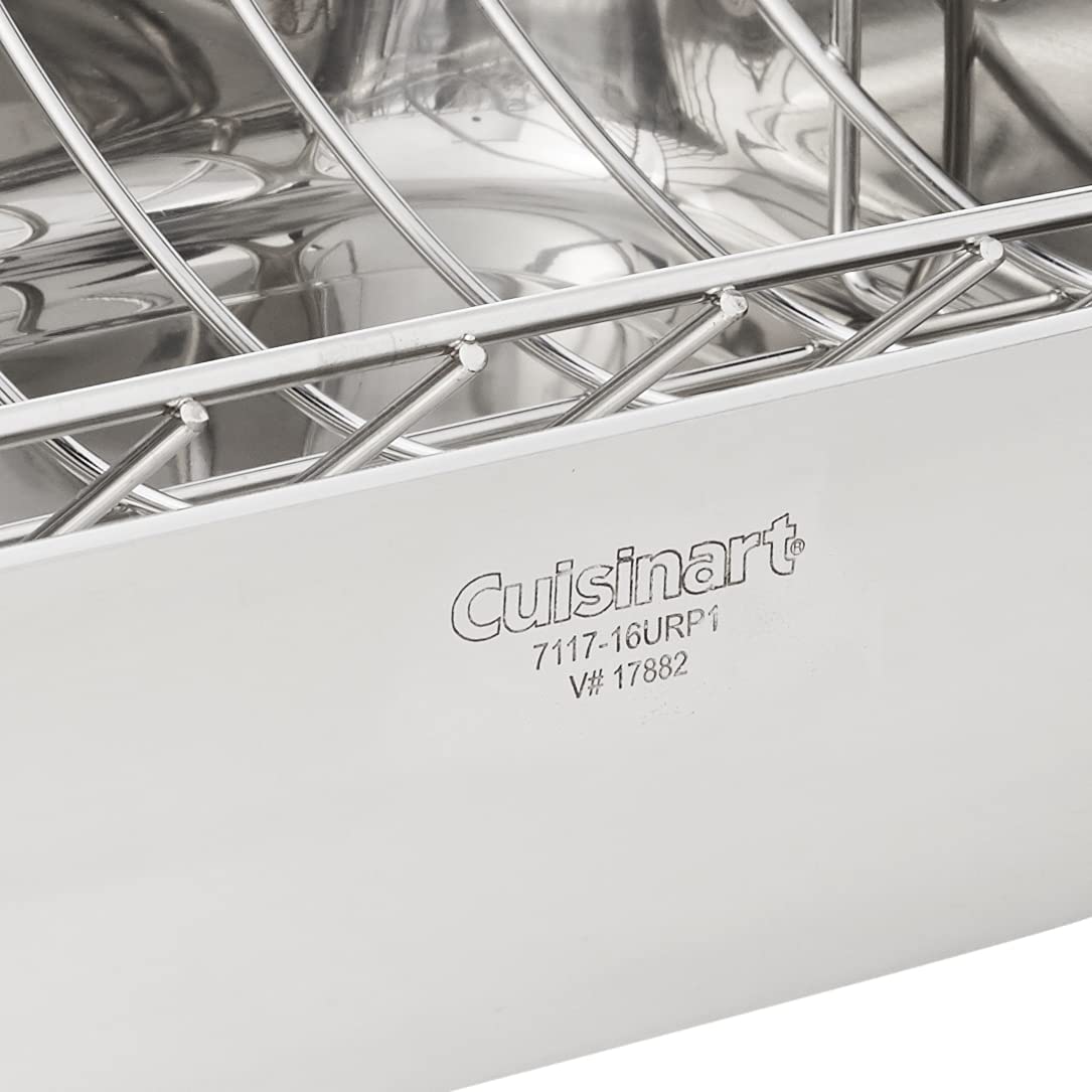 Cuisinart 7117-16UR Chef's Classic Stainless 16In Rectangular Roaster with Rack