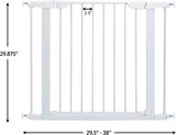 MidWest 29 High Walk-thru Steel Pet Gate, 29 inches to 38 inches Wide in Soft White