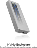 Sabrent USB 3.1 Aluminum Enclosure for M.2 NVMe SSD in Silver EC-NVME