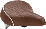 Schwinn Comfort Bike Saddle Quilted Wide Brown With Stain