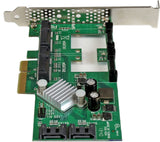 StarTech.com 2 Port PCI Express 2.0 SATA III 6Gbps RAID Controller Card with 2 mSATA Slots & HyperDuo SSD Tiering PCIe SATA 3 Controller