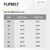 FlipBelt Zipper Running Belt for Phones Reflectorised Black Medium